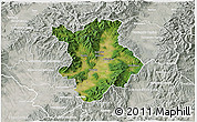 Satellite 3D Map of Prievidza, lighten, semi-desaturated