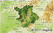 Satellite 3D Map of Prievidza, physical outside