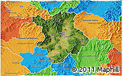 Satellite 3D Map of Prievidza, political outside