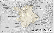 Shaded Relief 3D Map of Prievidza, desaturated