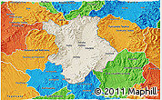 Shaded Relief 3D Map of Prievidza, political outside