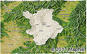 Shaded Relief 3D Map of Prievidza, satellite outside