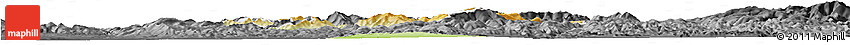 Physical Horizon Map of Prievidza, darken, desaturated
