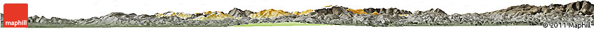 Physical Horizon Map of Prievidza, darken, semi-desaturated