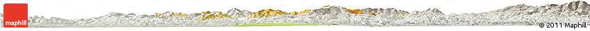 Physical Horizon Map of Prievidza, lighten, semi-desaturated