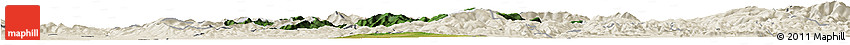 Satellite Horizon Map of Prievidza, shaded relief outside