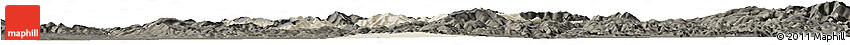 Shaded Relief Horizon Map of Prievidza, darken