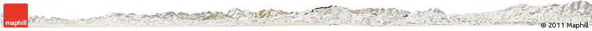 Shaded Relief Horizon Map of Prievidza, lighten