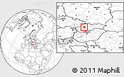 Blank Location Map of Prievidza, within the entire country