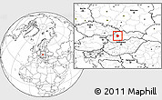 Blank Location Map of Prievidza, highlighted parent region
