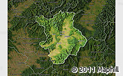 Satellite Map of Prievidza, darken