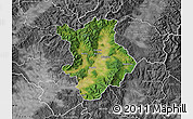 Satellite Map of Prievidza, desaturated