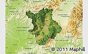Satellite Map of Prievidza, physical outside