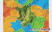Satellite Map of Prievidza, political outside
