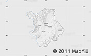 Silver Style Map of Prievidza, single color outside