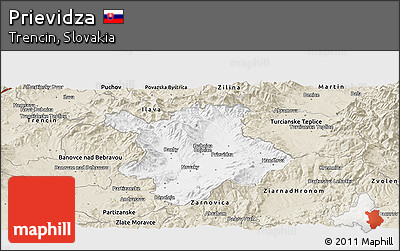 Classic Style Panoramic Map of Prievidza