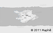 Gray Panoramic Map of Prievidza, single color outside