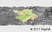 Physical Panoramic Map of Prievidza, darken, desaturated