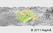 Physical Panoramic Map of Prievidza, desaturated