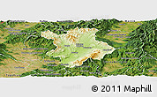 Physical Panoramic Map of Prievidza, satellite outside