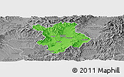 Political Panoramic Map of Prievidza, desaturated