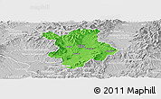 Political Panoramic Map of Prievidza, lighten, desaturated