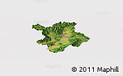 Satellite Panoramic Map of Prievidza, cropped outside