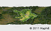 Satellite Panoramic Map of Prievidza, darken