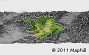 Satellite Panoramic Map of Prievidza, desaturated