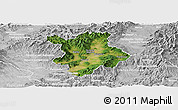 Satellite Panoramic Map of Prievidza, lighten, desaturated