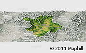 Satellite Panoramic Map of Prievidza, lighten, semi-desaturated