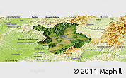 Satellite Panoramic Map of Prievidza, physical outside