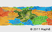 Satellite Panoramic Map of Prievidza, political outside
