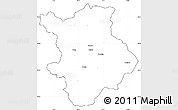 Blank Simple Map of Prievidza, cropped outside
