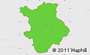 Political Simple Map of Prievidza, cropped outside