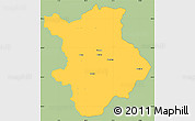 Savanna Style Simple Map of Prievidza, single color outside