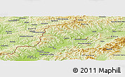 Physical Panoramic Map of Puchov