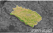 Satellite 3D Map of Dunajska Streda, darken, desaturated