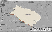 Shaded Relief 3D Map of Dunajska Streda, darken, desaturated