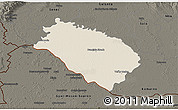 Shaded Relief 3D Map of Dunajska Streda, darken