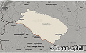 Shaded Relief 3D Map of Dunajska Streda, darken, semi-desaturated