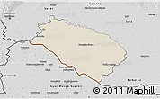 Shaded Relief 3D Map of Dunajska Streda, desaturated