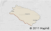 Shaded Relief 3D Map of Dunajska Streda, lighten, desaturated