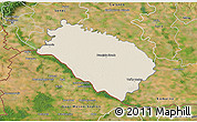 Shaded Relief 3D Map of Dunajska Streda, satellite outside