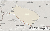 Shaded Relief 3D Map of Dunajska Streda, semi-desaturated