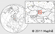 Blank Location Map of Dunajska Streda, highlighted parent region