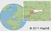 Savanna Style Location Map of Dunajska Streda, highlighted country, highlighted parent region, within the entire country