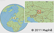 Savanna Style Location Map of Dunajska Streda, highlighted parent region
