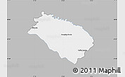 Gray Map of Dunajska Streda, single color outside