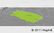 Physical Panoramic Map of Dunajska Streda, desaturated